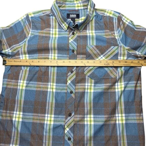 Alaskan Hardgear Duluth Trading Untucked Plaid Button Shirt Mens L Zip Pocket - Picture 11 of 11